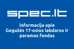 Gegužės 17-osios labdaros ir paramos fondas | spec.lt