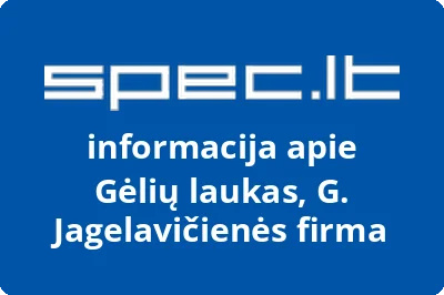 G. Jagelavičienės firma GĖLIŲ LAUKAS