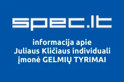 Juliaus Kličiaus individuali įmonė GELMIŲ TYRIMAI | spec.lt