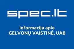 GELVONŲ VAISTINĖ, UAB | spec.lt