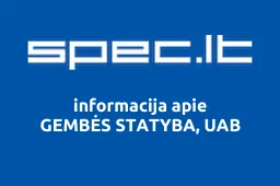 GEMBĖS STATYBA, UAB | spec.lt