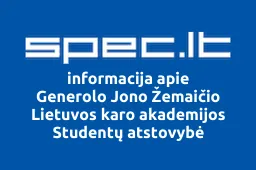 Generolo Jono Žemaičio Lietuvos karo akademijos Studentų atstovybė | spec.lt