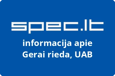 Gerai rieda, UAB | spec.lt