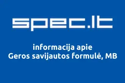 Geros savijautos formulė, MB | spec.lt