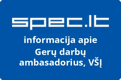 Gerų darbų ambasadorius, VŠĮ | spec.lt