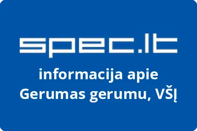 Gerumas gerumu, VŠĮ | spec.lt