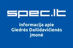 Giedrės Dailidavičienės įmonė | spec.lt
