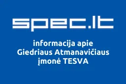 Giedriaus Atmanavičiaus įmonė TESVA | spec.lt