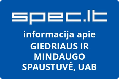 Giedriaus ir Mindaugo spaustuvė, UAB