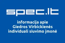 Giedros Virbickienės individuali siuvimo įmonė | spec.lt