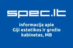 Giji estetikos ir grožio kabinetas, MB | spec.lt