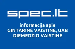 GINTARINĖ VAISTINĖ, UAB DIEMEDŽIO VAISTINĖ | spec.lt