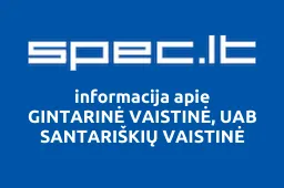 GINTARINĖ VAISTINĖ, UAB SANTARIŠKIŲ VAISTINĖ | spec.lt