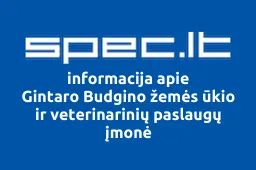 Gintaro Budgino žemės ūkio ir veterinarinių paslaugų įmonė | spec.lt