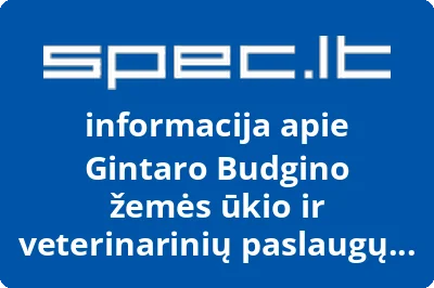 Gintaro Budgino žemės ūkio ir veterinarinių paslaugų įmonė