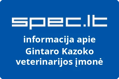 Gintaro Kazoko veterinarijos įmonė