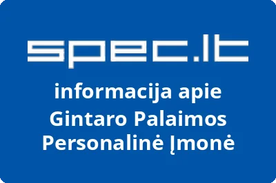 Gintaro Palaimos Personalinė Įmonė
