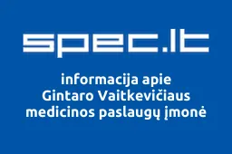 Gintaro Vaitkevičiaus medicinos paslaugų įmonė | spec.lt