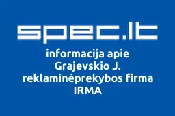 Grajevskio J. reklaminėprekybos firma IRMA iliustracija