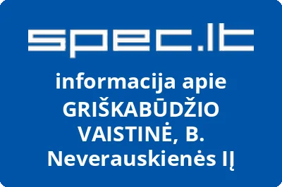 GRIŠKABŪDŽIO VAISTINĖ, B. Neverauskienės, IĮ