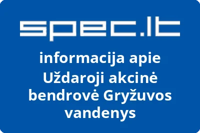 Gryžuvos vandenys, UAB