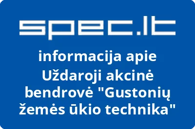 Gustonių žemės ūkio technika, UAB | spec.lt
