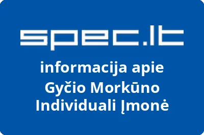 Gyčio Morkūno Individuali Įmonė
