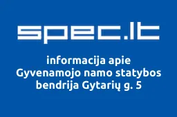 Gyvenamojo namo statybos bendrija Gytarių g. 5 | spec.lt
