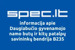 Daugiabučio gyvenamojo namo butų ir kitų patalpų savininkų bendrija B235 iliustracija