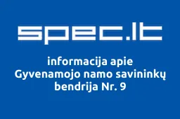 Gyvenamojo namo savininkų bendrija Nr. 9 | spec.lt