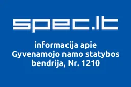 Gyvenamojo namo statybos bendrija, Nr. 1210 | spec.lt