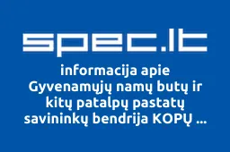 Gyvenamųjų namų butų ir kitų patalpų pastatų savininkų bendrija KOPŲ ŽUVĖDROS II | spec.lt