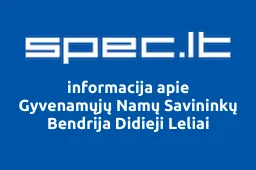 Gyvenamųjų Namų Savininkų Bendrija Didieji Leliai | spec.lt