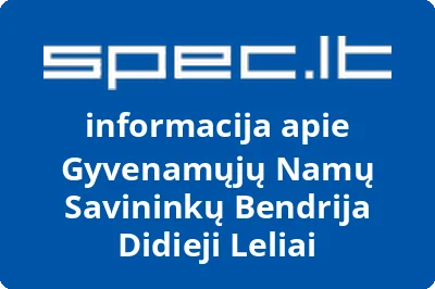 Gyvenamųjų Namų Savininkų Bendrija Didieji Leliai