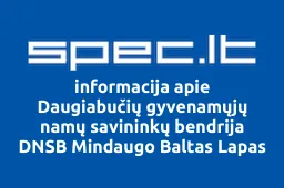Daugiabučių gyvenamųjų namų savininkų bendrija DNSB Mindaugo Baltas Lapas iliustracija