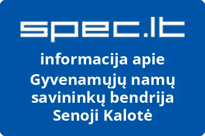 Gyvenamųjų namų savininkų bendrija Senoji Kalotė | spec.lt