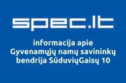 Gyvenamųjų namų savininkų bendrija SūduviųGaisų 10 | spec.lt