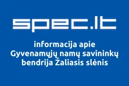 Gyvenamųjų namų savininkų bendrija Žaliasis slėnis | spec.lt