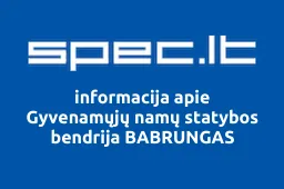 Gyvenamųjų namų statybos bendrija BABRUNGAS iliustracija