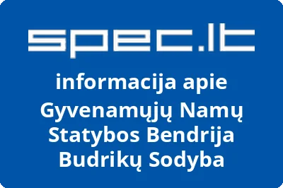 Gyvenamųjų Namų Statybos Bendrija Budrikų Sodyba