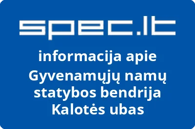 Gyvenamųjų namų statybos bendrija Kalotės ubas