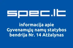 Gyvenamųjų namų statybos bendrija Nr. 14 Atžalynas | spec.lt