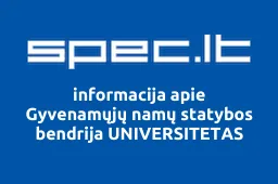 Gyvenamųjų namų statybos bendrija UNIVERSITETAS | spec.lt