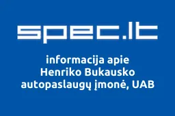Henriko Bukausko autopaslaugų įmonė, UAB | spec.lt