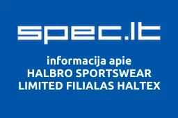 HALBRO SPORTSWEAR LIMITED FILIALAS HALTEX iliustracija