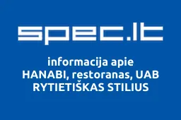 HANABI, restoranas, UAB RYTIETIŠKAS STILIUS | spec.lt