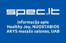 Healthy Joy, NUOSTABIOS AKYS masažo salonas, UAB iliustracija