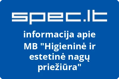 Higieninė ir estetinė nagų priežiūra, MB | spec.lt