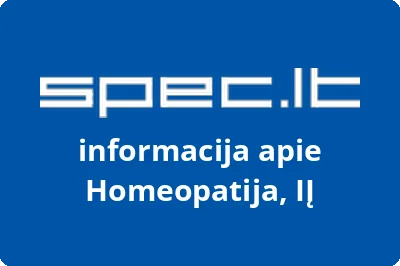 Homeopatija, IĮ | spec.lt