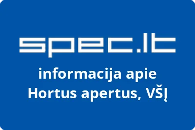 Hortus apertus, VŠĮ